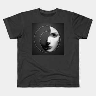 minimalist face in a pattern Kids T-Shirt